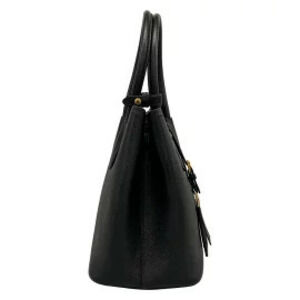 Prada Double Bag Tote Black Leather